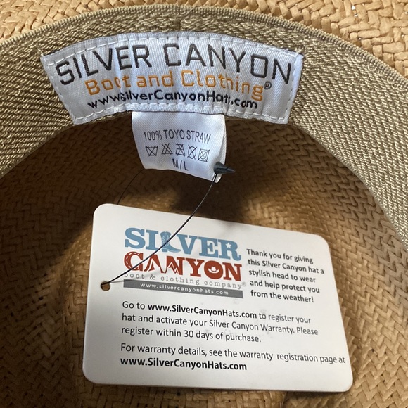 ✨LAST ONE!! Silver Canyon men’s Winslow raffia straw western cowboy sun hat - - Picture 10 of 15